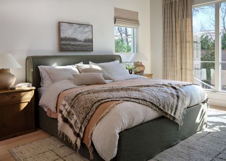 SHOP THE LOOK: Wyndham Bed, Poppy Nightstand, Country Lake House by Lori Payne