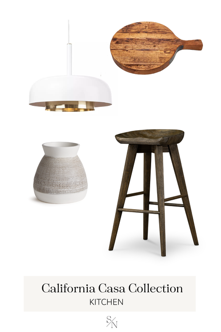 GET THE LOOK |1. Shaya Pendant Light 2. Italian Cutting Board 3. Gia Vase 4. Paramore Swivel Bar &amp; Counter Stool