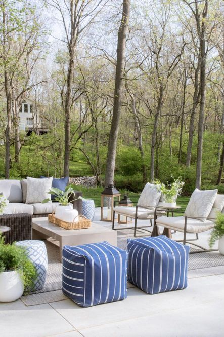 Design by Bodine White | Photography via Scout &amp; Nimble | SHOP THE LOOK: Vallarta Outdoor Pouf