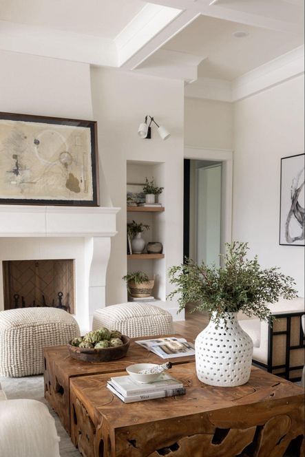 Design by Bodine White | Photography via Scout &amp; Nimble | SHOP THE LOOK: Vert Teak Swirl Coffee Table, June Chair Brushed Ebony