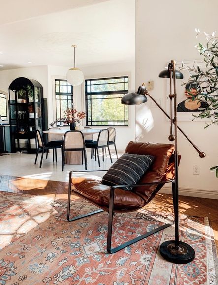 Design by Chris Loves Julia | Photography by Chris Loves Julia | SHOP THIS LOOK: Emmett Leather Sling Chair