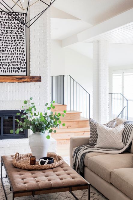 Shop the Look: Busan Jar, Oxford Coffee Table, Catalina Ivory Pilow, Ophelia Black Natural Pillow, Sojourn Throw