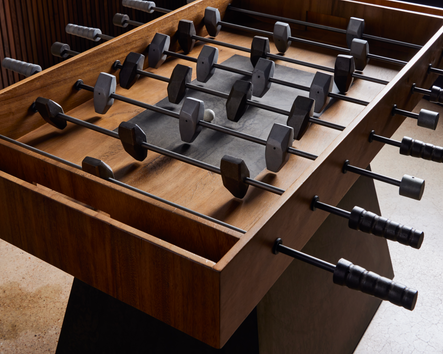 SHOP THE LOOK: Foosball Table-Natural Brown Guanacaste