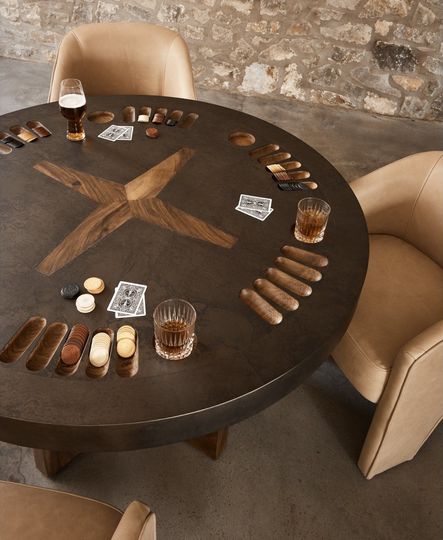 SHOP THE LOOK: Poker Table-Natural Brown Guanacaste