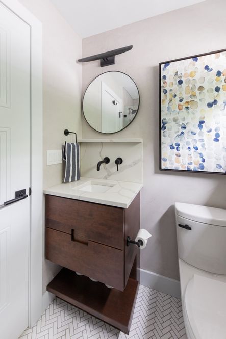 SHOP THE LOOK | Glen Mirror, Redford Sconce, Rain Drops Art