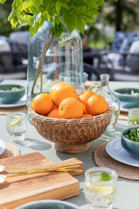 SHOP THE LOOK: Natural Mango Wood Bowl, French Cutting Board, Artisanal Vase