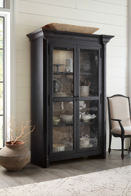 Image via Hooker Furniture | SHOP THE LOOK: Ciao Bella Maple &amp; Pine Black Display Cabinet