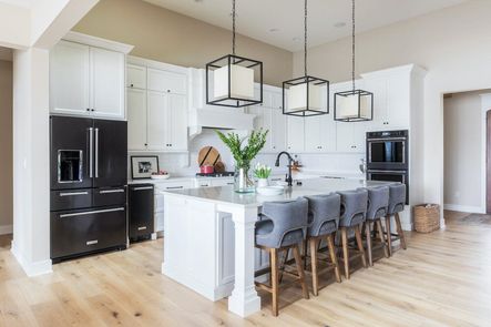 SHOP THE LOOK | The Task Barstool, Large French Mason Jar, Mod Charcuterie Board