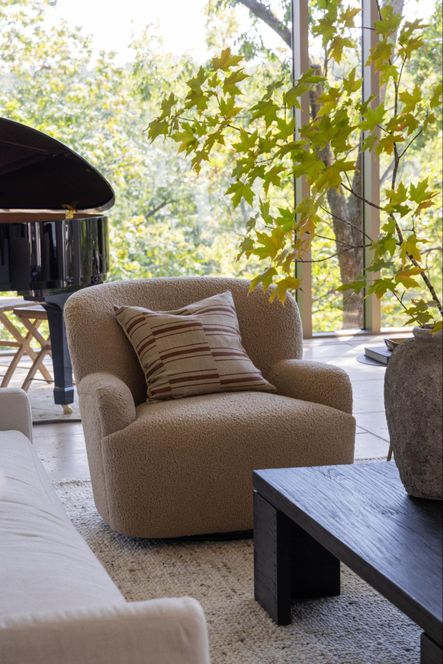 Design by Bodine White | Photography by Scout & Nimble | SHOP THE LOOK: Kadon Upholstered Camel Swivel Chair
