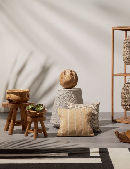 Image via Four Hands | SHOP THE LOOK: Rudio Outdoor Stool, Rudio Outdoor Decorative Accessory