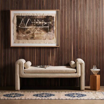 SHOP THE LOOK: Mitchell Upholstered Thames Cream Bench