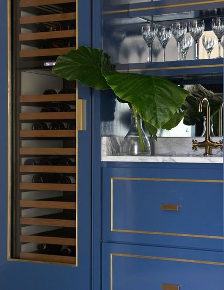 A rich blue is just one of the many hues beautifully featured throughout this home.