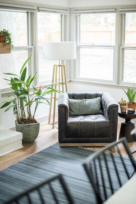 SHOP THE LOOK | , Maxx Swivel Chair, Cruz End Table Antique Rust, Lewis Floor Lamp