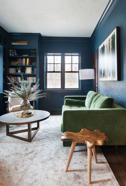 Home Reveal | Modern Tudor Library and Basement