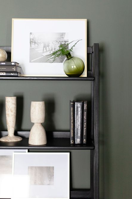 SHOP THE LOOK | Lorne Bookshelf, &nbsp;Smoke Sphere Vase