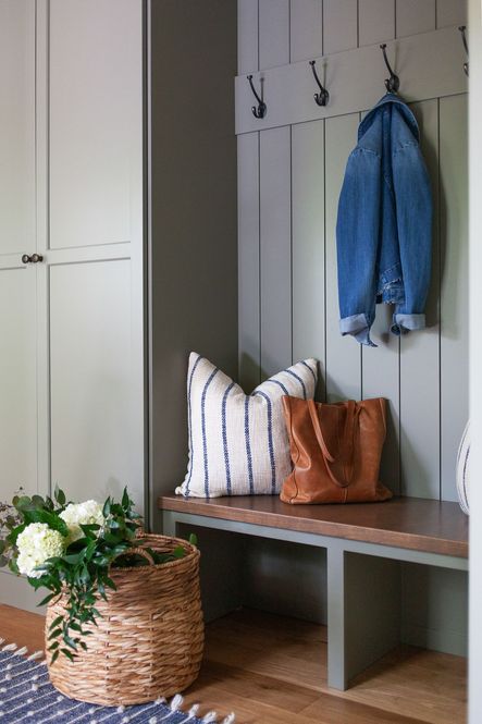 After: A wall went up to create space for a mudroom.