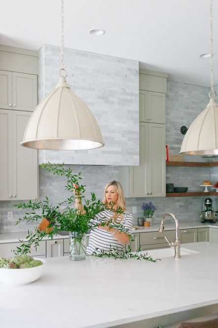 Fresh greenery is a great styling tool for any space.